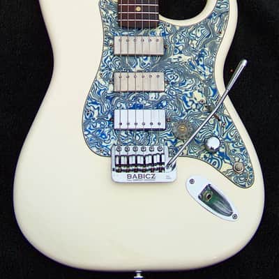 920D Custom+ Triple Lollar Mini Humbuckers + Warmoth Roasted Maple Neck + 7Way Switching +Blue Shell Pickguard + Strat Body+ Fender Brushed Chrome Locking Tuners +Babicz "Full Contact Hardware"+ Stainless Steel Frets image 2