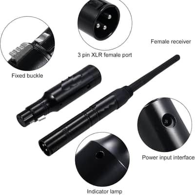 2.4G Wireless Transmitter 1 PCS and 3 PCS Rechargeable Receivers Set 126 Channels for Party DJ Show Club LED Stage Disco KTV Stage Light image 2