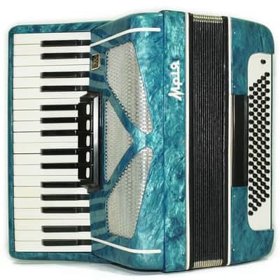 Mriya Piano Accordion 80 Bass Buttons, Ukraine Vintage Keyboard Accordian Musical Instrument, New Straps and Soft Case for Gift, 2727 image 6