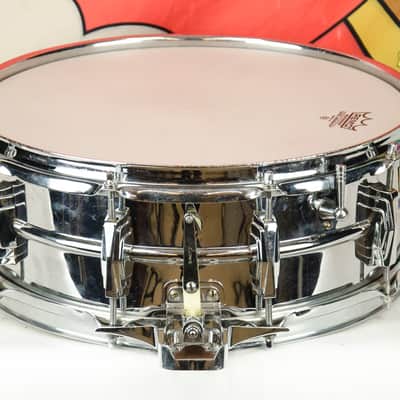 Early Pre Serial 60's Ludwig Keystone 14 x 5" Super Sensitive COB Chrome over Brass Snare Drum image 5