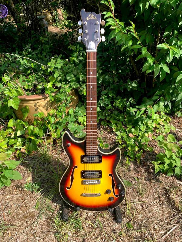 Rare Eko Asymmetric Double Cutaway Florentine Semi-Hollow Electric Guitar – Vintage Italian Design image 1