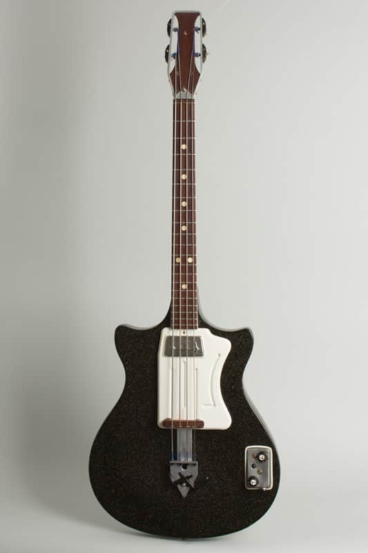 Wandre Roby Basso 63 Semi-Hollow Body Electric Bass Guitar (1963), black tolex hard shell case. image 1
