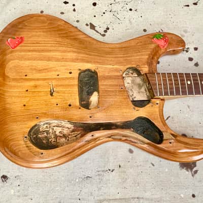 1964 Mosrite Ventures Body & Neck Husk Natural Refin-Vintage 1960's for Restoration image 4