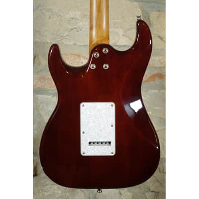 JET GUITARS JS450 TBK - Stratocaster HSS Roasted Maple Neck - Flame Top Transparent Black image 13