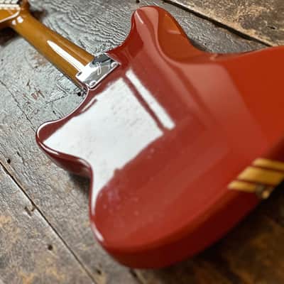 Fender Mustang 1973 RI Competiton Edition Fiesta Red w/ Matching Headstock MIJ 2012 Japan image 5