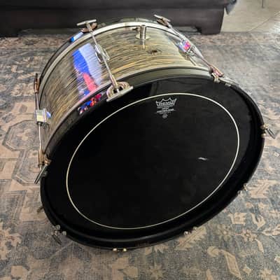 1966 KENT 22" Blue Oyster Pearl Bass Drum w/Gretsch Keys! image 2