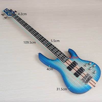 Handmade Custom 4 String Electric Bass, Ash Wood Body, Maple Neck Through image 3