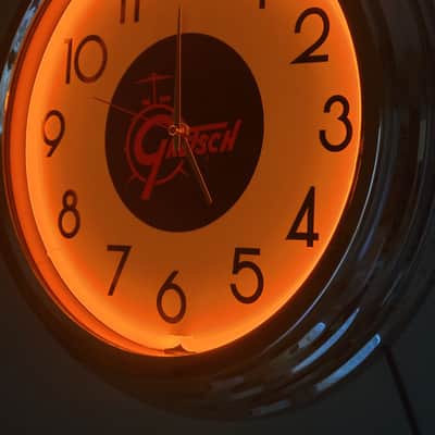 Gretsch Drums Orange Neon Dealer Style Light Up Clock Killer Cool Mancave, Garage, Shop Item image 3