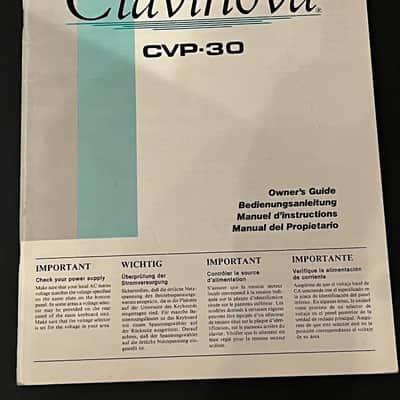 Yamaha Clavinova CVP-30 Owner's Guide