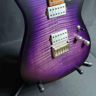 Schecter C-1 Standard Plus Electric Guitar Transparent Purple Burst Finish image 5
