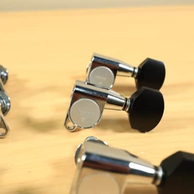 Gotoh SG360 Mini 3x3 Schaller Style Chrome Tuning Black Buttons Japan image 7