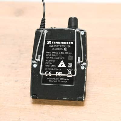 Sennheiser ew 300 IEM G3 Wireless IEM System 566-608 MHz NO POWER SUPPLY CG01316 image 10