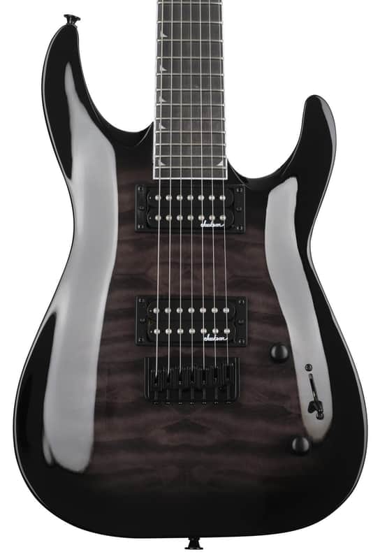 Jackson JS Series Dinky Arch Top JS22Q-7 DKA HT Electric Guitar - Transparent Black Burst image 1