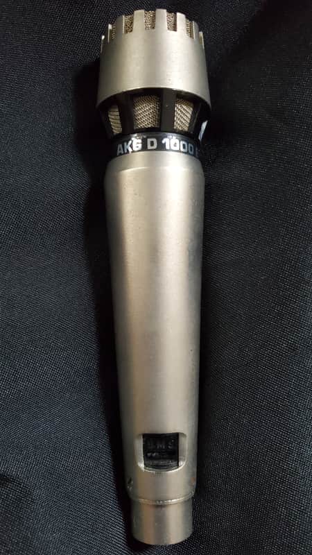 AKG D 1000E Cardioid Dynamic Microphone 1970s - Silver image 1