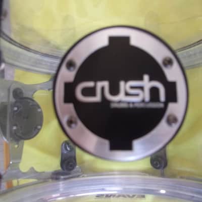 Crush Clear Acrylic Seamless 10" dia x 7" Rack Tom Drum suspension Mount NO ARM image 2