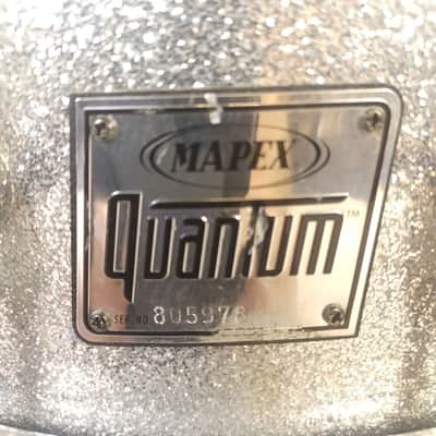 Mapex 12x14"Quantum Silver Sparkle Lacquer Snare Drum Die-Cast+Evans/Remo March image 2
