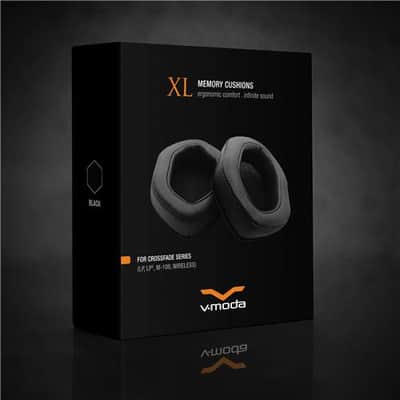 V-MODA XL Memory Cushions for Crossfade Wireless, M-100, LP and LP2 Headphones, Black image 2