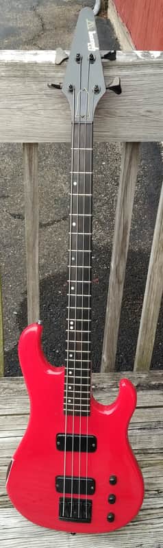 Vintage 1987 Gibson Bass IV Ferrari Red "ThunderBird In a Tuxedo" 100% Original Bass Guitar w OHSC image 1