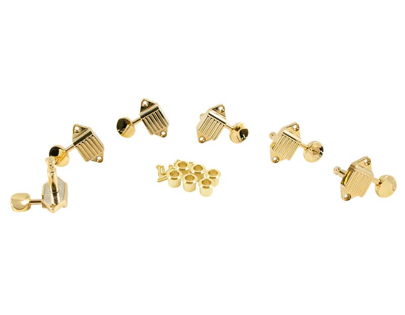 Kluson Waffleback 3x3, Oval Metal Button, Gold KVDW-3-GO image 1