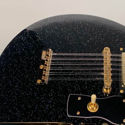 Bell & Hern  Custom Doubleneck 6/12 2019 Black Galaxy Sparkle image 15