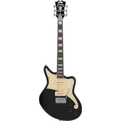 D'Angelico Premier Series Bedford Solidbody Electric Guitar Regular Black Flake image 3