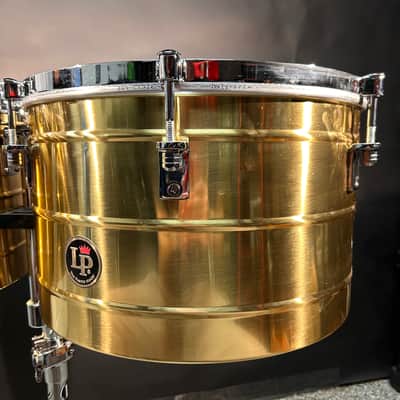 Latin Percussion LP258-BZ Tito Puente Signature 15/16" Bronze Thunder Timbales with Stand 2020’s - Bronze/Chrome image 7