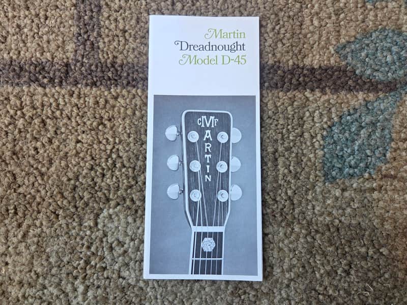 Vintage 1969 Martin D-45 Reintroduction Pamphlet! Rare, Original Case Candy, Paperwork! image 1