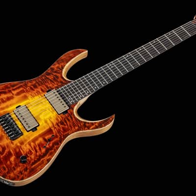Mayones Duvell 7 Elite Curly Poplar - Lava Burst image 3
