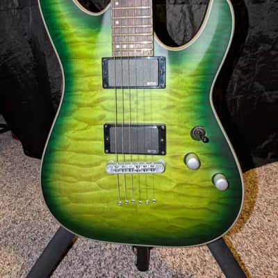 Schecter C-1 Platinum with Rosewood Fretboard 2022 - Present - Satin Green Burst image 5