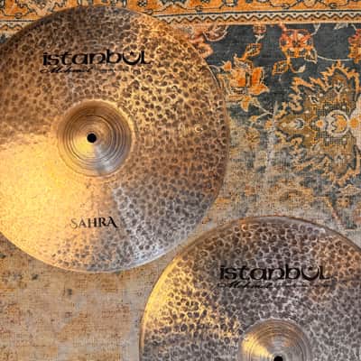 Ultra Dark Pre Aged ISTANBUL Mehmet 15” Sahra Hihats 1132 1272 g Immaculate Low Pitched image 3