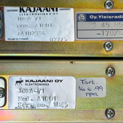 Vintage broadcast preamps Kajaani Audio made in Finland 10EA-71 1970's 1980's image 6
