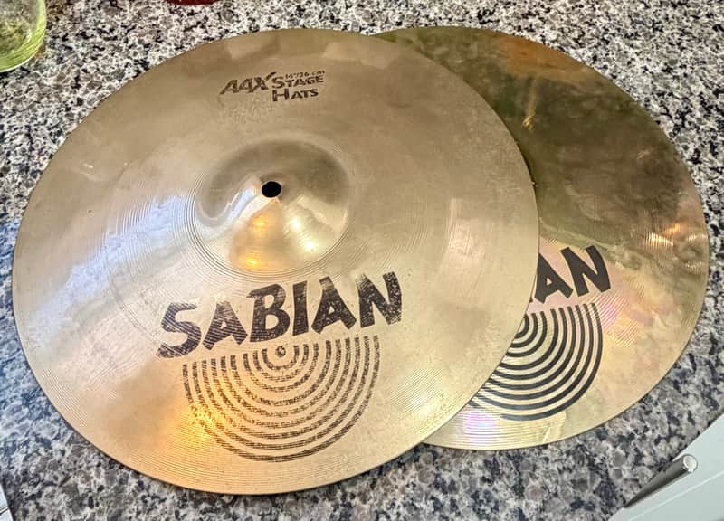 Sabian 14" AAX Stage Hi-Hat Cymbals (Pair) 1993 - 2001 - Brilliant image 1