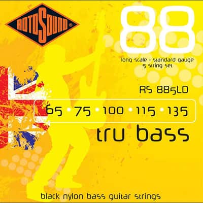 Rotosound RS885LD Tru Bass 88 Nylon Tapewound 5-String Electric Bass Strings - Standard (65 - 135)