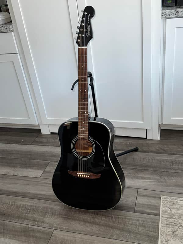 Fender Catalina Acoustic Guitar Black with Hard Case image 1