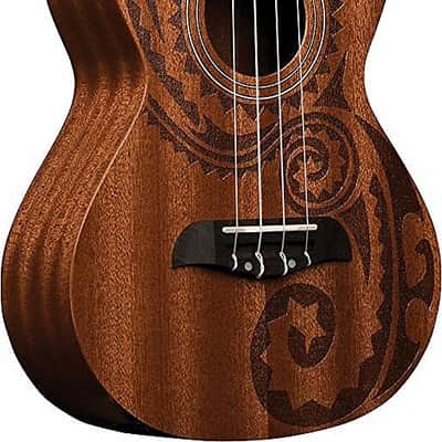 Oscar Schmidt OU2TTAT All Mahogany Hawaiian Tattoo 4-String Tenor Size Ukulele image 2