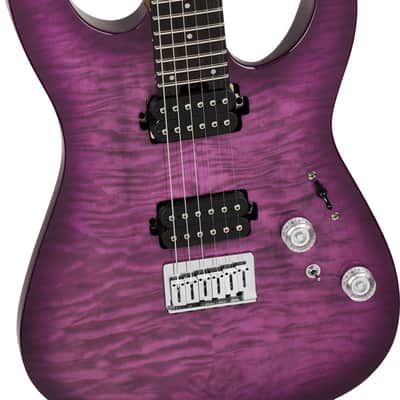 Charvel Pro-Mod Plus Dinky DK24 HH HT E QM - Violet Radiance image 4