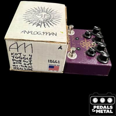 Analogman King of Tone V4 Toggle, PWR Out, 2nd Out, Hi Gain Red Side - Present - Graphic - X19479 image 2
