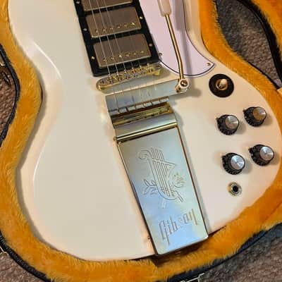 Gibson Custom Shop '63 Les Paul SG Custom Reissue w/ Maestro Vibrola Classic White VOS image 13