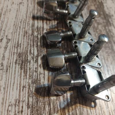 Matsumoku Closed Back Cross Mount 6 In Line Tuners MIJ Japanese off Cortez Stratocaster image 2