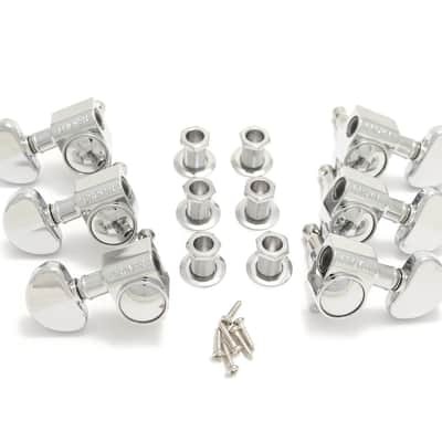 102-18C Grover Rotomatic  3 + 3 Guitar Tuners  Chrome