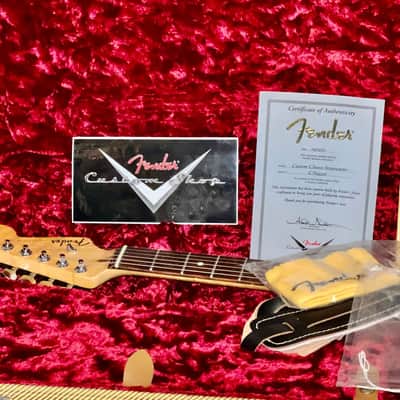 Excellent 2003 Fender Custom Shop Custom Classic Stratocaster, Black with Rosewood Fingerboard & Birdseye Maple Neck, COA, Hang Tags & OHSC, Very Nice Package it will Ship Fast ! image 25