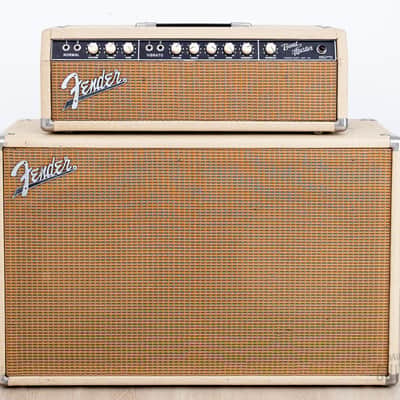 1963 Fender Bandmaster Vintage Pre-CBS Tube Amp Blonde w/ 2x12 Cab, Oxford 12L6 image 2