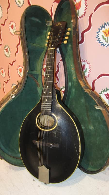 Gibson Style A Mandolin 1920s Black w/ Original Case image 1
