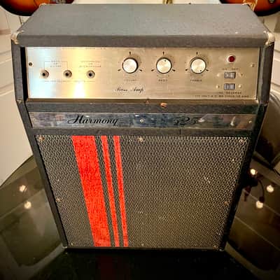 Harmony 525 vintage tube guitar amp. Supro thunderbolt in disguise! Original Jensen 15” speaker. 1967 - Black image 5