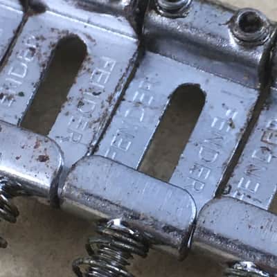 Six Custom Relic 2 1/16” Fender Stamped Strat Steel Saddles Stratocaster Aged Relic 53mm image 3