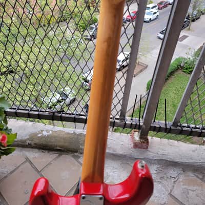 Fender Black logo Mexican stratocaster 1995 - Red image 8