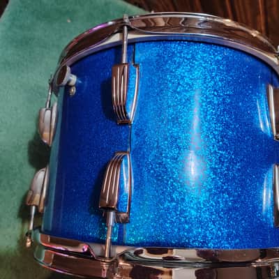 Ludwig No. 944 Classic 9x13" Rack Tom (3-Ply) with Pointed Blue/Olive Badge 1973 - 1976 - Maple Cortex image 4