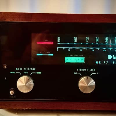 🎶✨ McIntosh MR77 FM Stereo Tuner w/ Walnut Wood Cabinet — Serviced, Tested, Strong Stereo Lock image 3