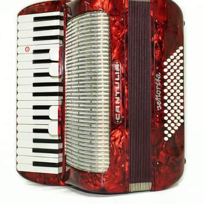 Cantulia Senorita 72 Bass Accordion, Rare Old German Piano Accordian, New Straps, 2367, Keyboard Accordion Instrument, Rich and Bright Sound image 6
