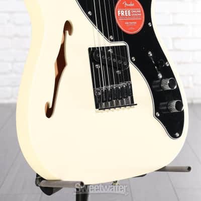 Squier Affinity Series Telecaster Thinline Electric Guitar - Olympic White with Laurel Fingerboard (TeleTLAFOWd6) image 3